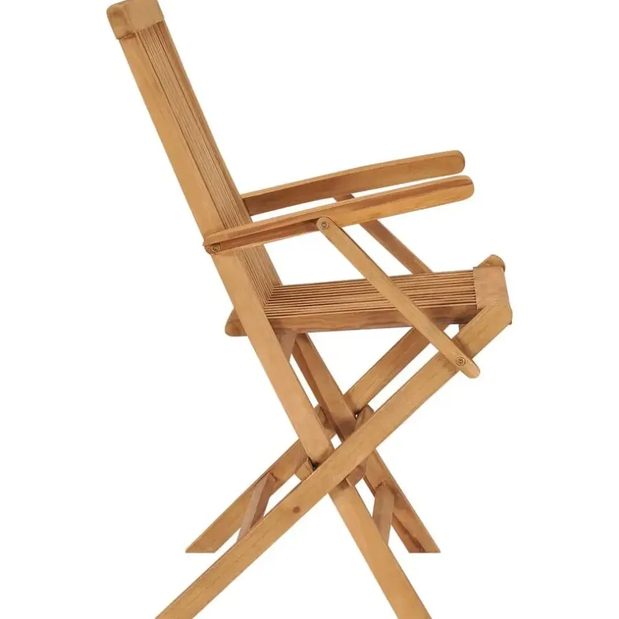 Tuinstoelen-vidaXL - Tuinstoelen - Inklapbaar - Massief teakhout - 2 stuks