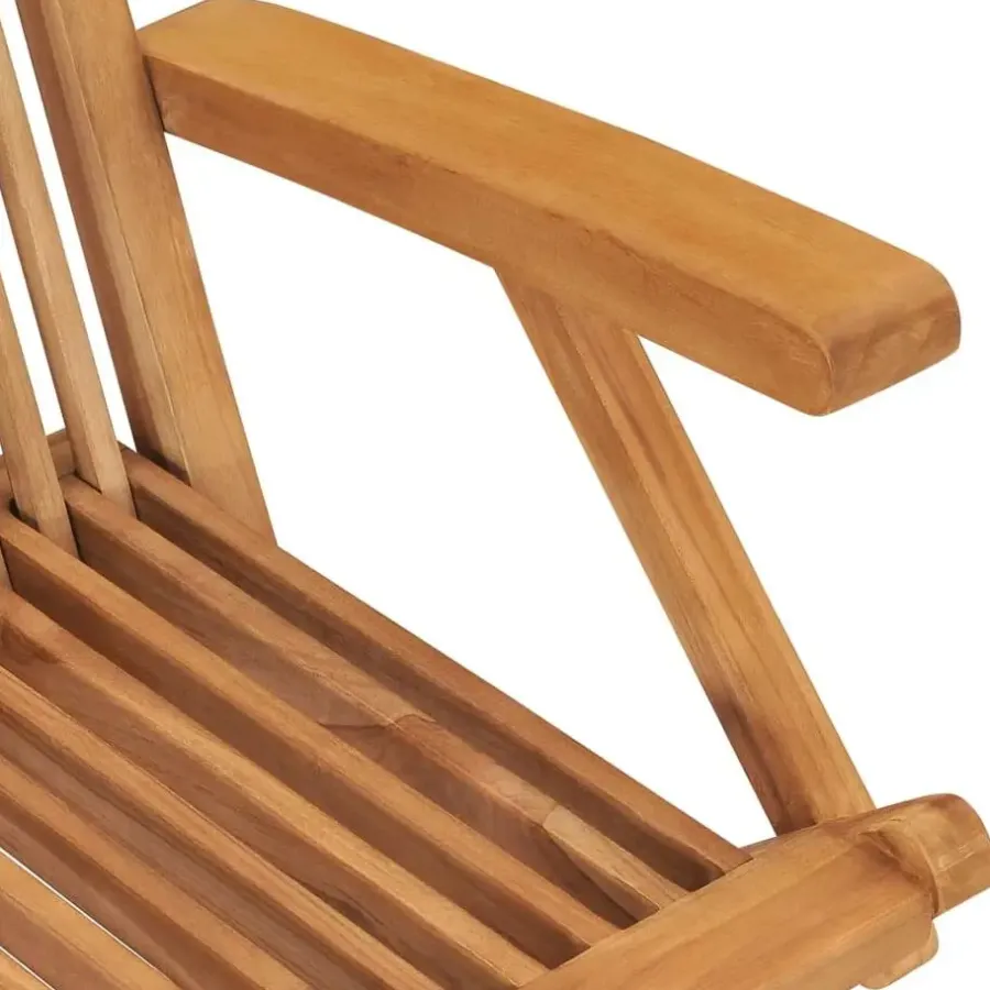 Tuinstoelen-vidaXL - Tuinstoelen - Inklapbaar - Massief teakhout - 2 stuks