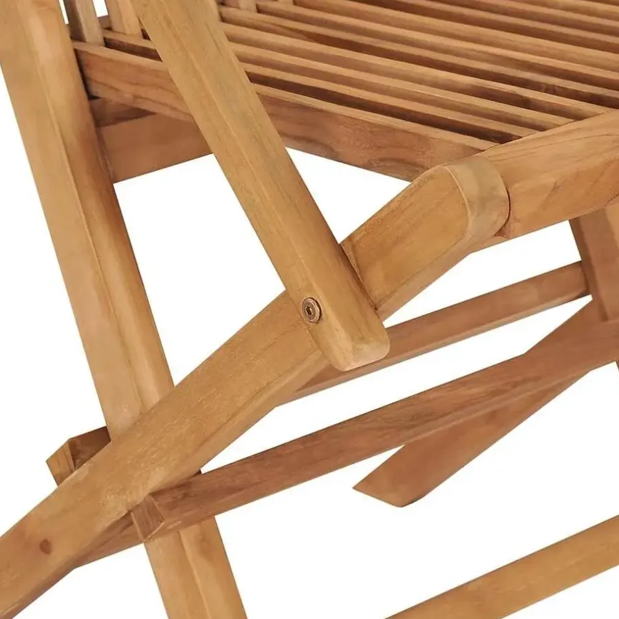 Tuinstoelen-vidaXL - Tuinstoelen - Inklapbaar - Massief teakhout - 2 stuks