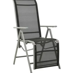 vidaXL - Tuinstoelen - Zilverkleurig - Aluminium - 2 stuks - Verstelbaar