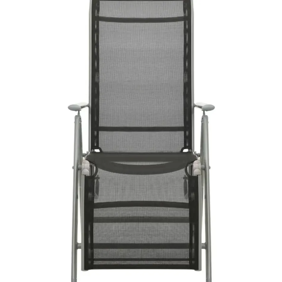 vidaXL - Tuinstoelen - Zilverkleurig - Aluminium - 2 stuks - Verstelbaar