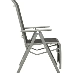 vidaXL - Tuinstoelen - Zilverkleurig - Aluminium - 2 stuks - Verstelbaar