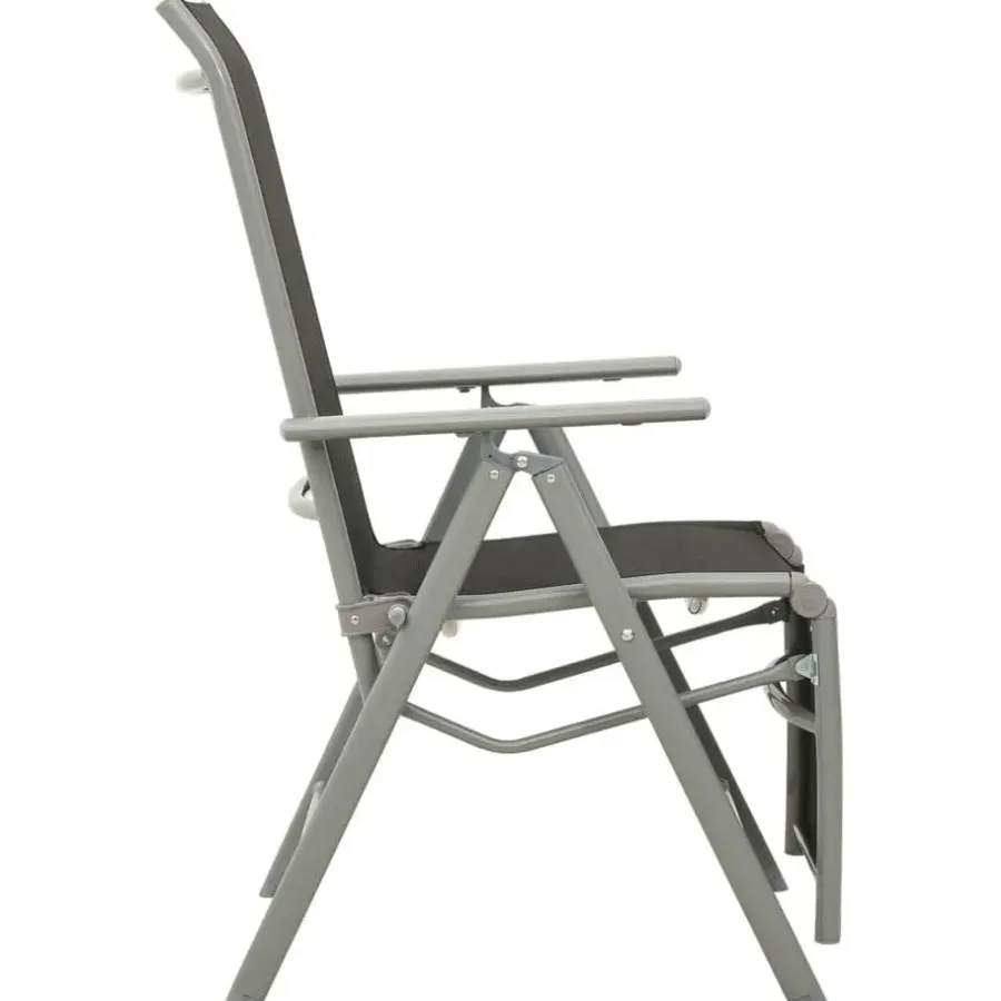 vidaXL - Tuinstoelen - Zilverkleurig - Aluminium - 2 stuks - Verstelbaar