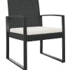 Tuinstoelen-vidaXL - Tuinstoelen - Zwart - Polypropyleen - 2 stuks