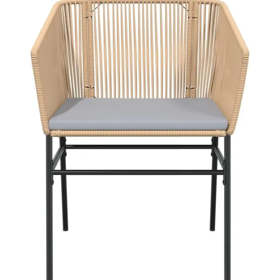 Tuinstoelen-vidaXL - Tuinstoelen -Kussens - Bruin - Poly rattan - 2 stuks