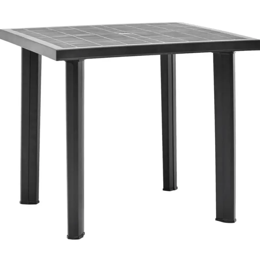 vidaXL - Tuintafel - Antraciet - Kunststof