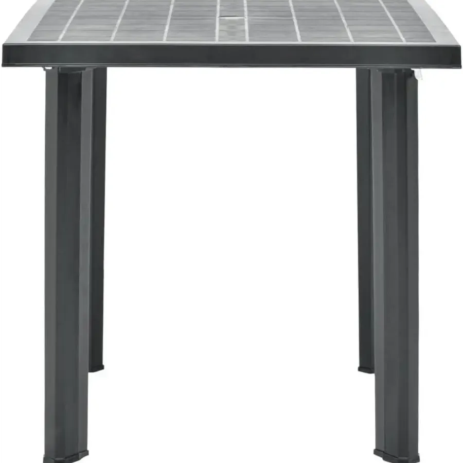 vidaXL - Tuintafel - Antraciet - Kunststof