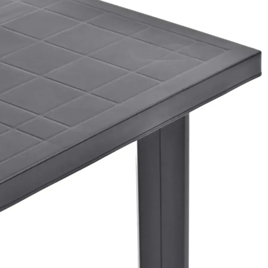 vidaXL - Tuintafel - Antraciet - Kunststof