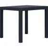 Tuintafels-vidaXL - Tuintafel - Antraciet - Kunststof - 79 x 79 x 72 cm