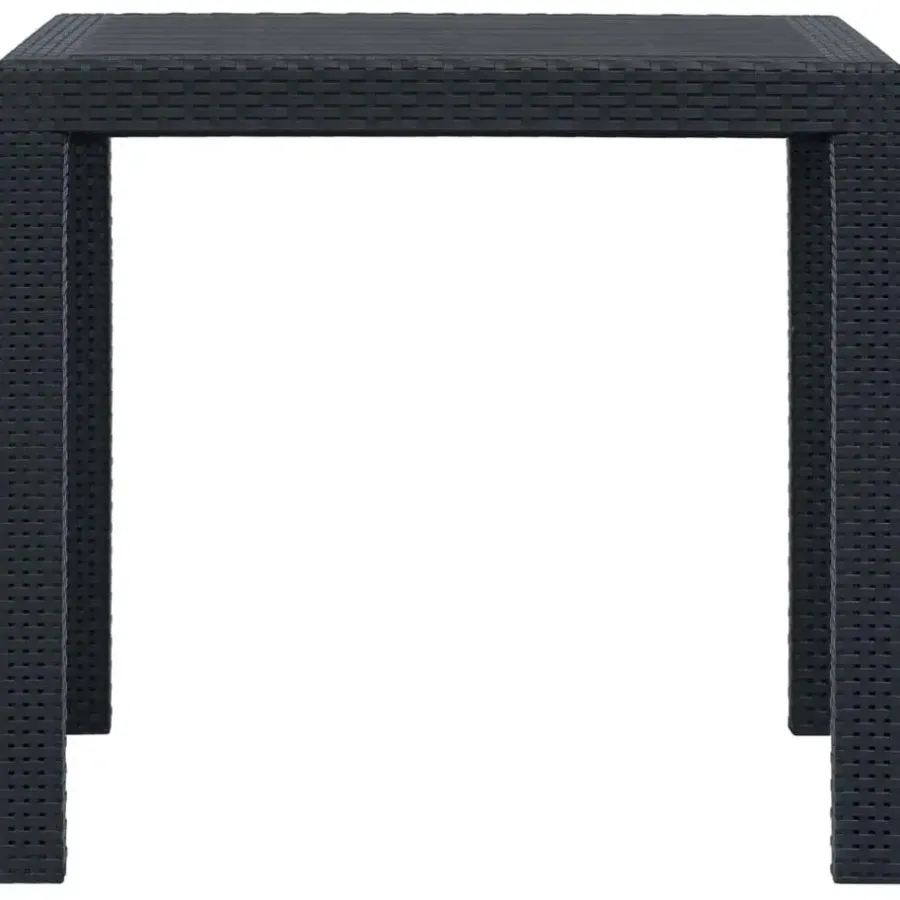 Tuintafels-vidaXL - Tuintafel - Antraciet - Kunststof - 79 x 79 x 72 cm