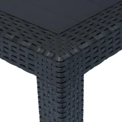 Tuintafels-vidaXL - Tuintafel - Antraciet - Kunststof - 79 x 79 x 72 cm