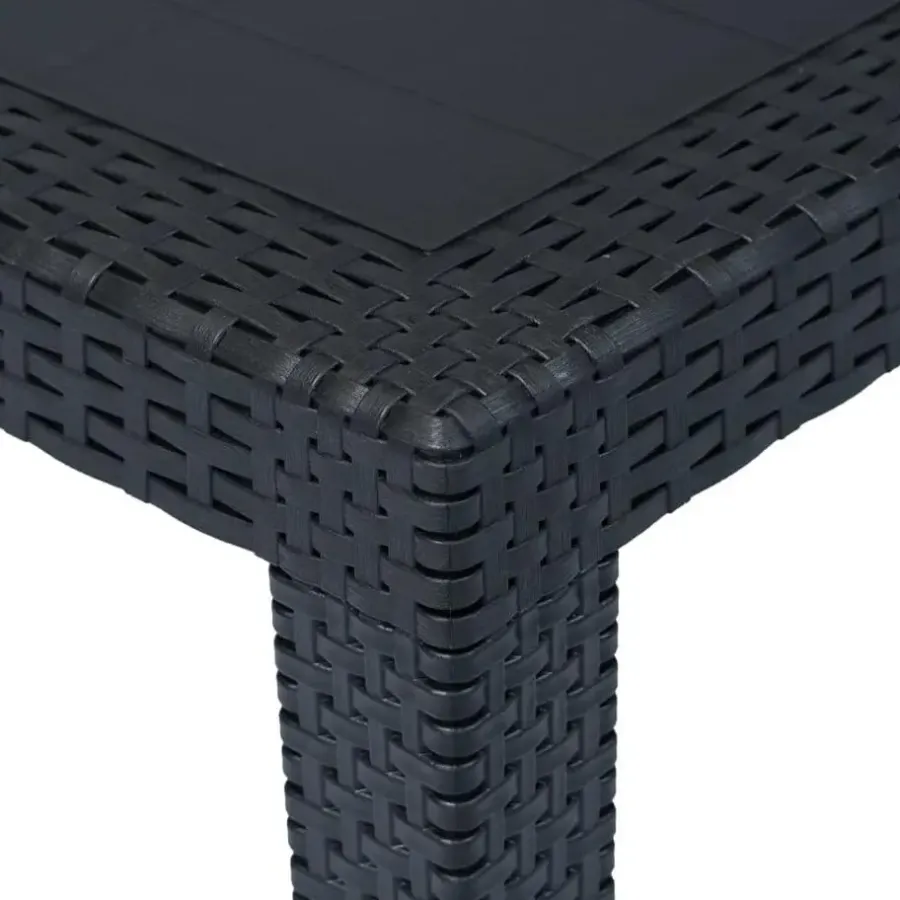 Tuintafels-vidaXL - Tuintafel - Antraciet - Kunststof - 79 x 79 x 72 cm