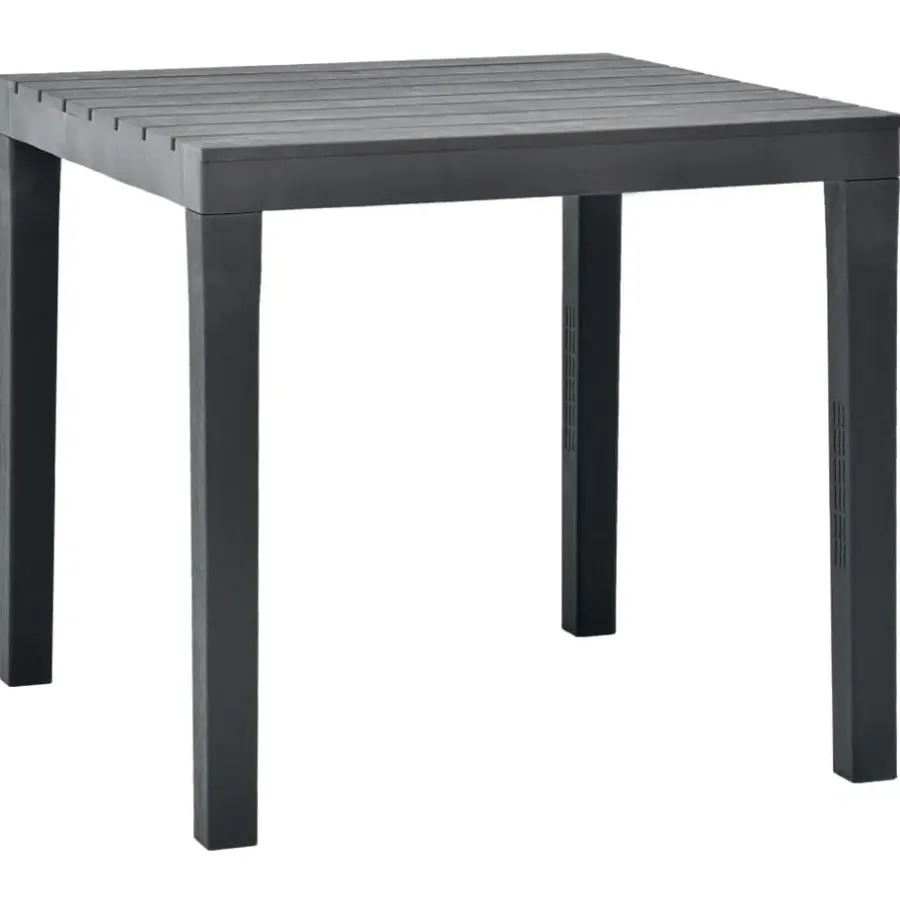 vidaXL - Tuintafel - Antraciet - Kunststof