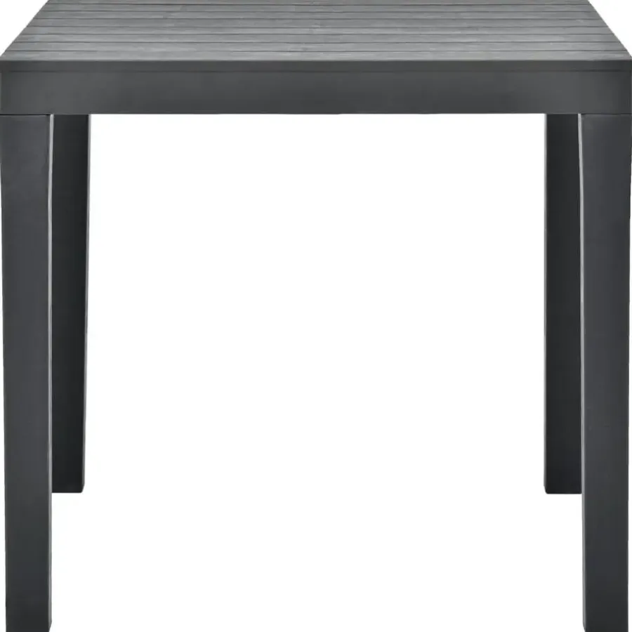 vidaXL - Tuintafel - Antraciet - Kunststof