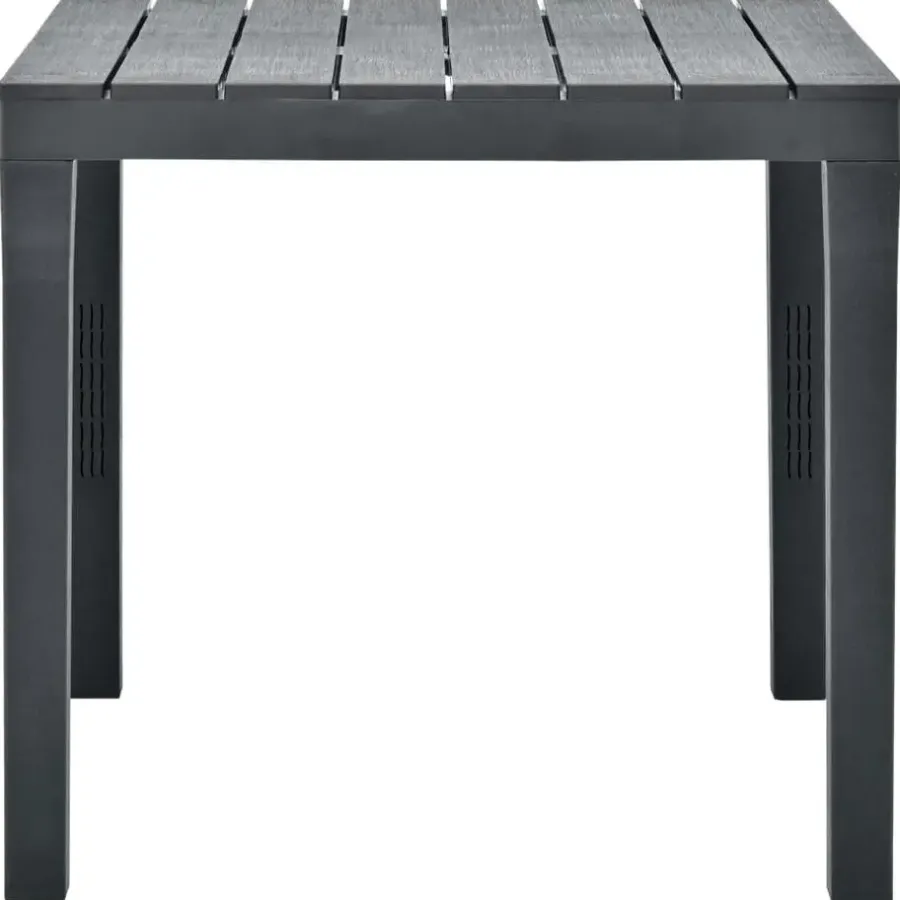 vidaXL - Tuintafel - Antraciet - Kunststof