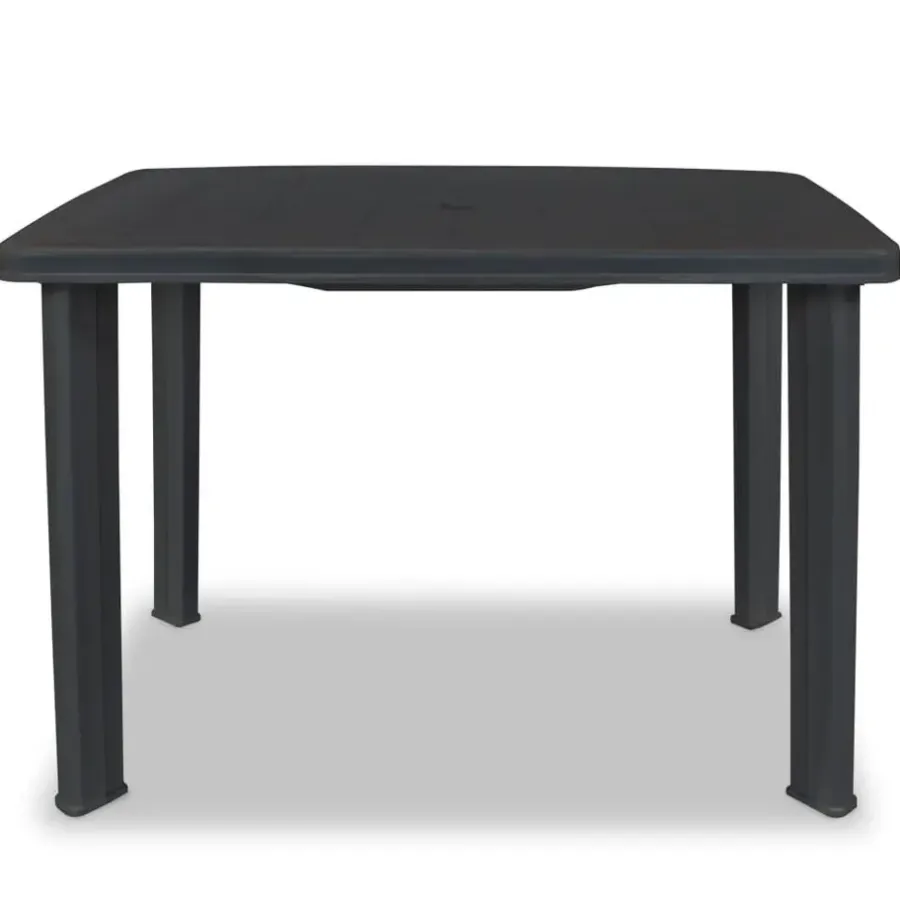 vidaXL - Tuintafel - Antraciet - Kunststof - 101 x 68 x 72 cm