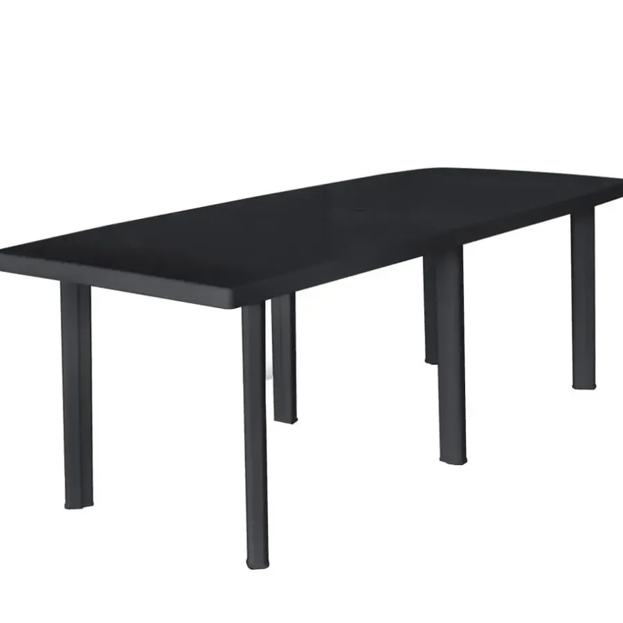 vidaXL - Tuintafel - Antraciet - Kunststof