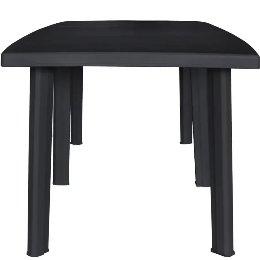 vidaXL - Tuintafel - Antraciet - Kunststof