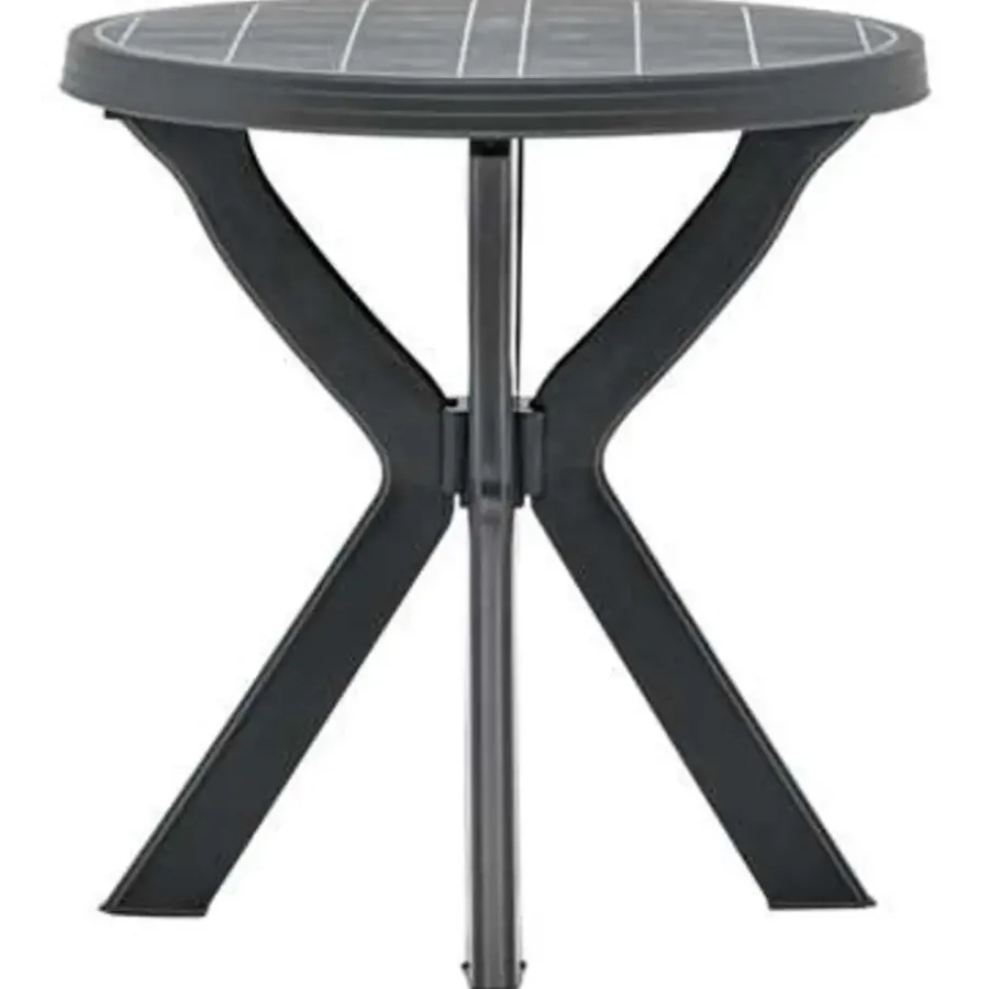 vidaXL - Tuintafel - Antraciet - Kunststof
