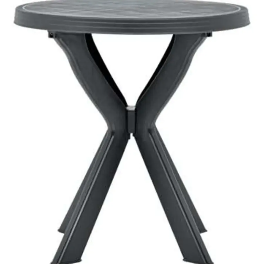 vidaXL - Tuintafel - Antraciet - Kunststof