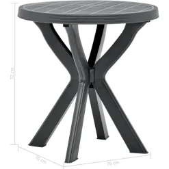 vidaXL - Tuintafel - Antraciet - Kunststof