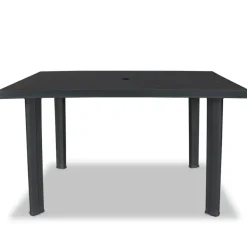 Tuintafels-vidaXL - Tuintafel - Antraciet - Kunststof - 126 x 76 x 72 cm