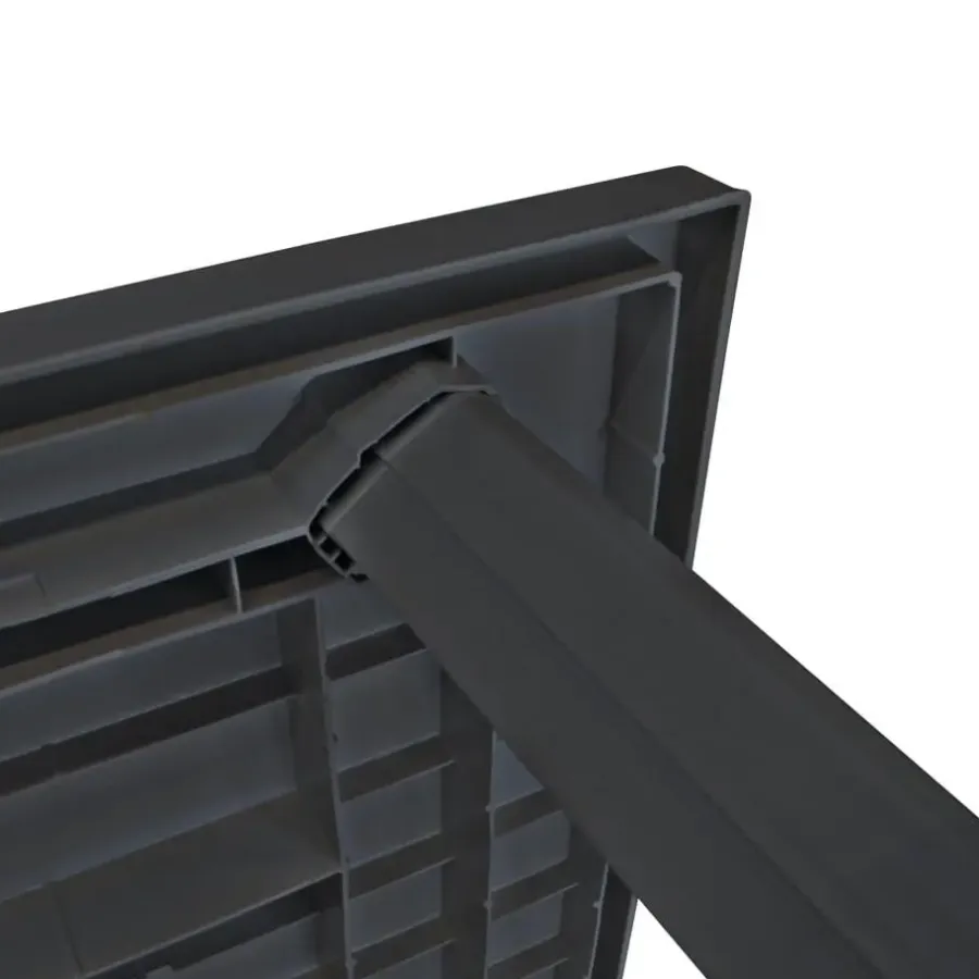 Tuintafels-vidaXL - Tuintafel - Antraciet - Kunststof - 126 x 76 x 72 cm