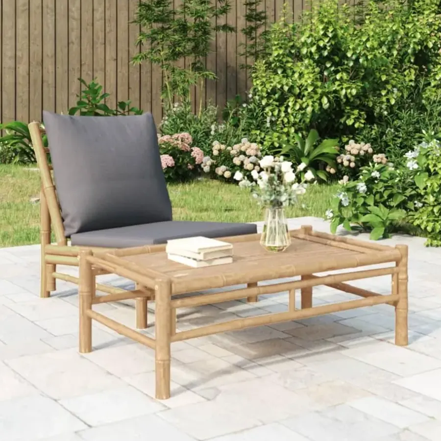 Tuintafels-vidaXL - Tuintafel - Bruin - Bamboe - 100 x 55 x 33 cm