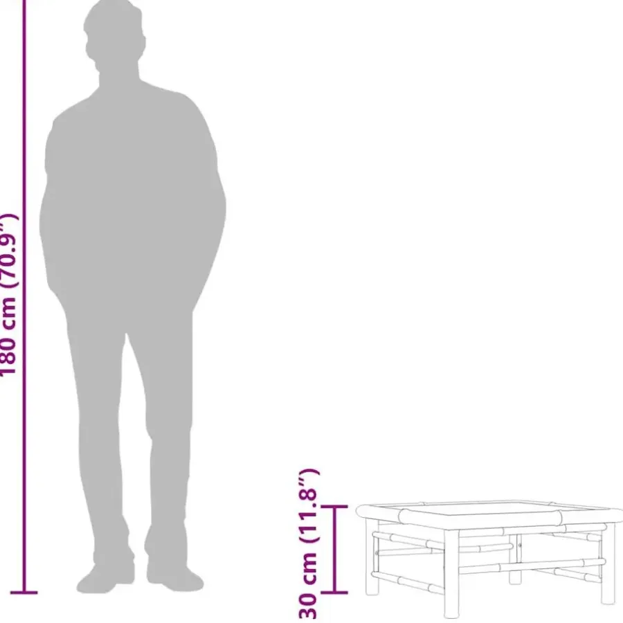 vidaXL - Tuintafel - Bruin - Bamboe