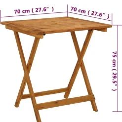 Tuintafels-vidaXL - Tuintafel - Bruin - Hout