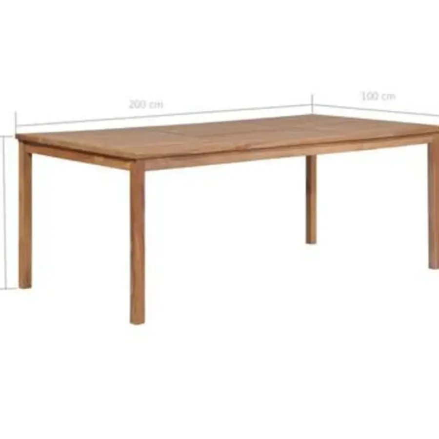 Tuintafels-vidaXL - Tuintafel - Bruin - Hout - 200 x 100 x 77 cm