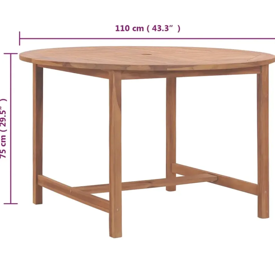 Tuintafels-vidaXL - Tuintafel - Bruin - Hout