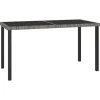 Tuintafels-vidaXL - Tuintafel - Grijs - Poly rattan - 140 x 70 x 73 cm