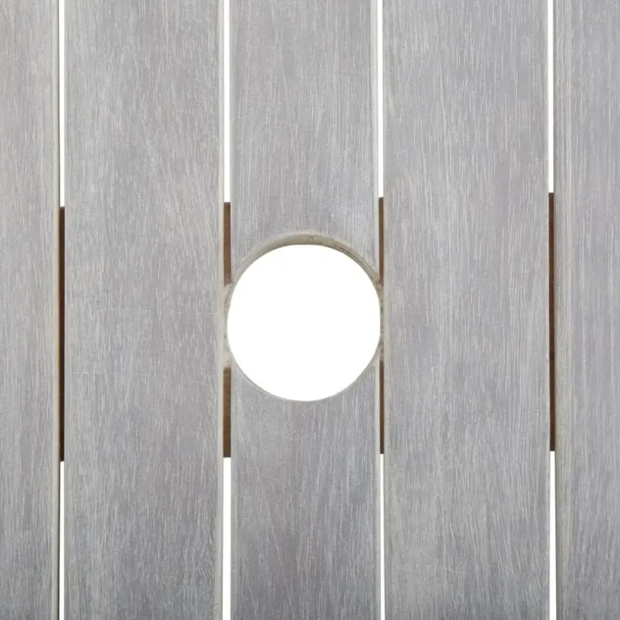 vidaXL - Tuintafel - Grijs - Massief acaciahout - 200 x 100 x 75 cm