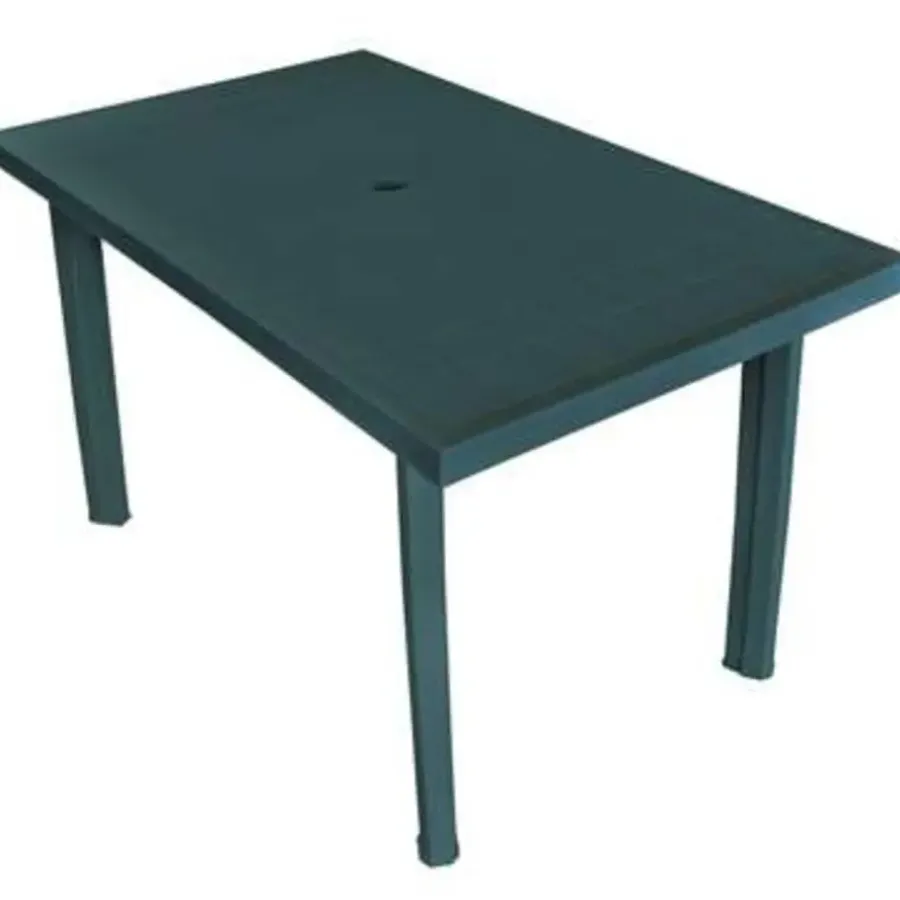 Tuintafels-vidaXL - Tuintafel - Groen - Kunststof - 126 x 76 x 72 cm