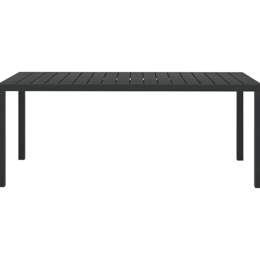 Tuintafels-vidaXL - Tuintafel - Zwart - WPC - 185 x 90 x 74 cm