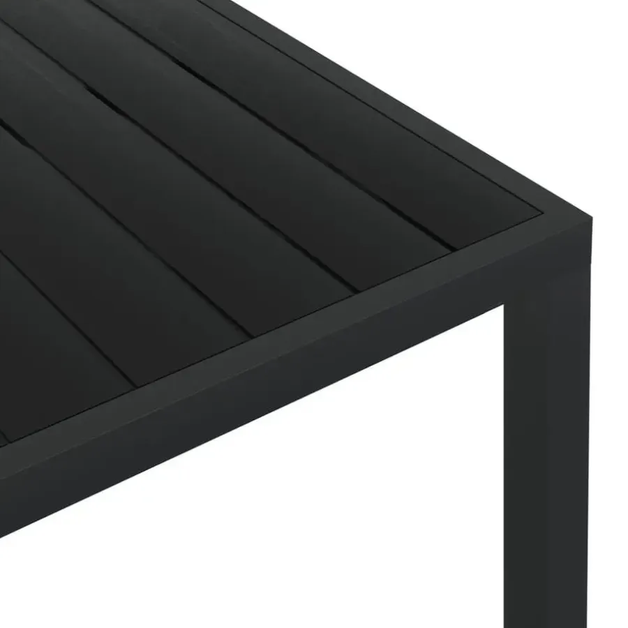Tuintafels-vidaXL - Tuintafel - Zwart - WPC - 185 x 90 x 74 cm