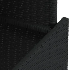 vidaXL - Tuintafel - Zwart - Poly rattan en acaciahout - 100x55x73 cm