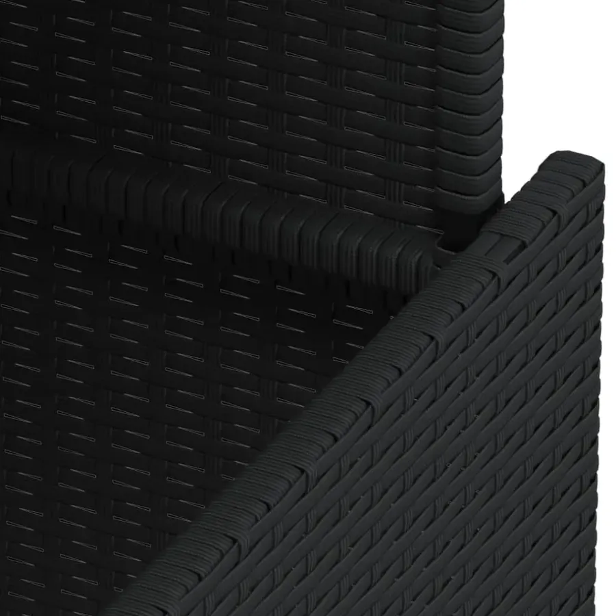 vidaXL - Tuintafel - Zwart - Poly rattan en acaciahout - 100x55x73 cm