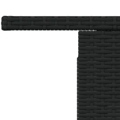 vidaXL - Tuintafel - Zwart - Poly rattan en acaciahout - 100x55x73 cm