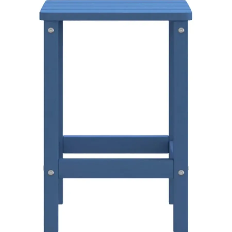 Tuintafels-vidaXL - Tuintafel Adirondack - Vierkant - Aquablauw - HDPE - 38x38x46 cm