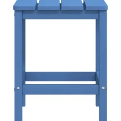Tuintafels-vidaXL - Tuintafel Adirondack - Vierkant - Aquablauw - HDPE - 38x38x46 cm