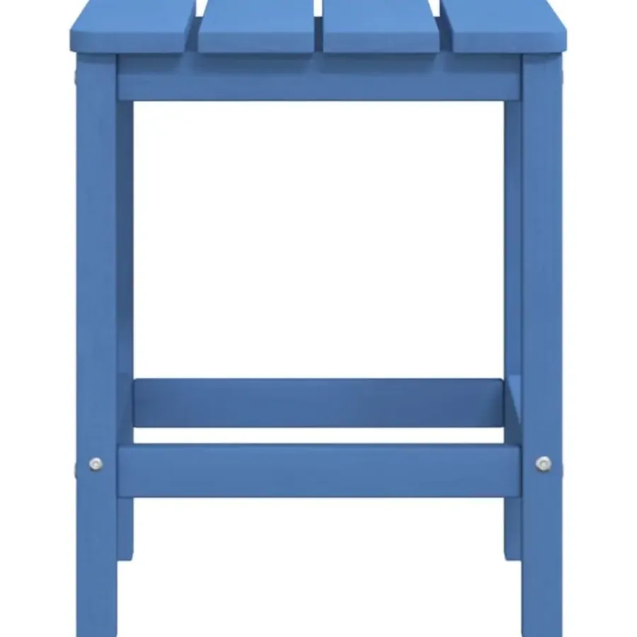 Tuintafels-vidaXL - Tuintafel Adirondack - Vierkant - Aquablauw - HDPE - 38x38x46 cm