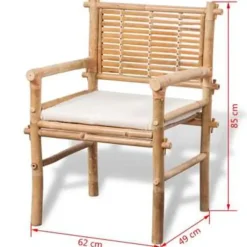 Bistro- & Balkonsets-vidaXL - Tuintafel En Stoel - Bruin - Stof