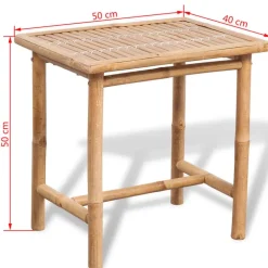 Bistro- & Balkonsets-vidaXL - Tuintafel En Stoel - Bruin - Stof