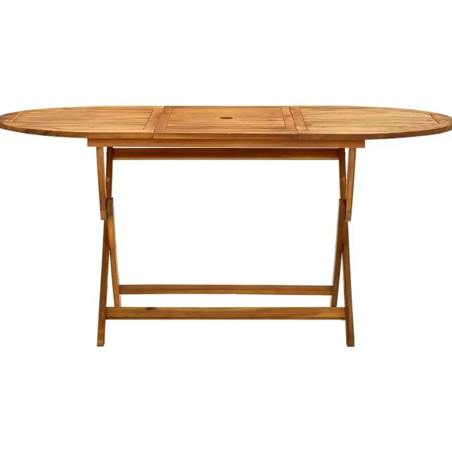 vidaXL - Tuintafel inklapbaar - Bruin - Massief acaciahout - 160 x 85 x 75 cm