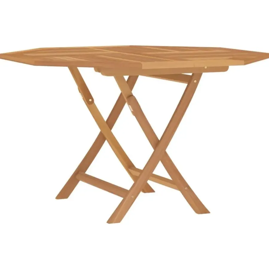 Tuintafels-vidaXL - Tuintafel inklapbaar - Bruin - Massief teakhout - 110x110x75 cm