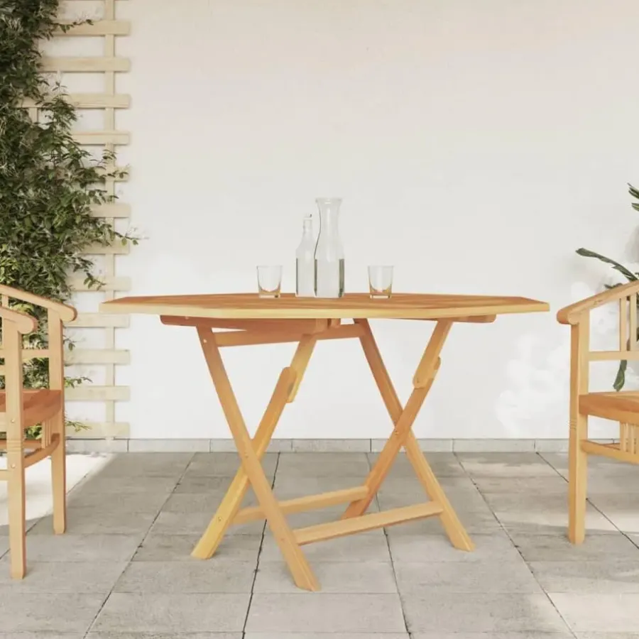 Tuintafels-vidaXL - Tuintafel inklapbaar - Bruin - Massief teakhout - 110x110x75 cm