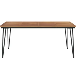 vidaXL - Tuintafel met haarspeldpoten - Bruin - Hout - 180 x 90 x 75 cm