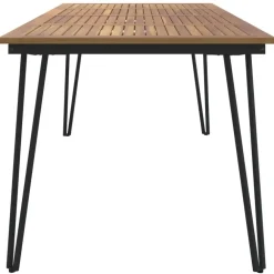 vidaXL - Tuintafel met haarspeldpoten - Bruin - Hout - 180 x 90 x 75 cm